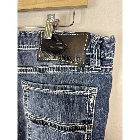 ROCK & ROLL COWBOY Revolver Straight Men’s Jeans 36x31 Blue Slim Straight - Picture 5 of 8